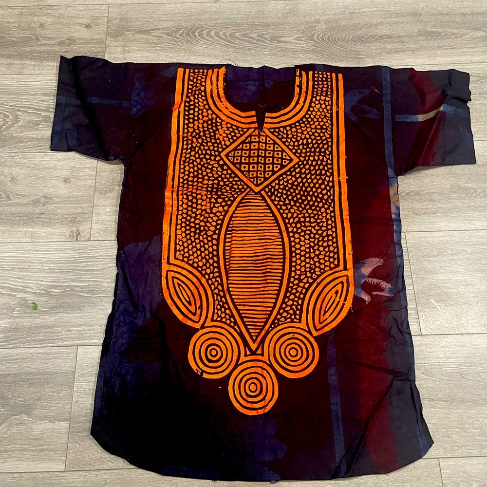 African Print Kaftan Dashiki Caftan Top Unisex. Made in Nigeria. Kampala